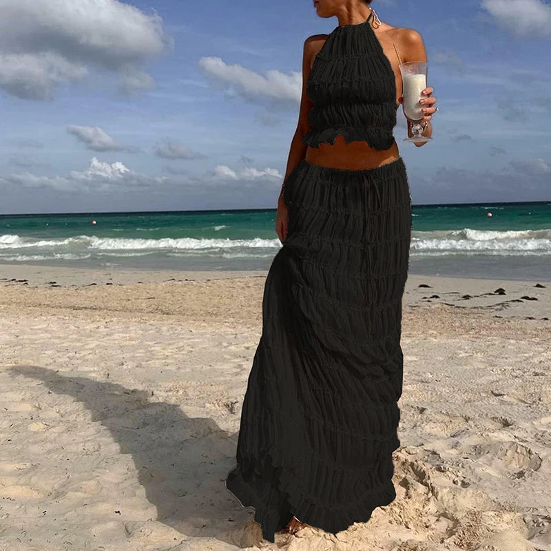 The Aura Ruched Skirt Set