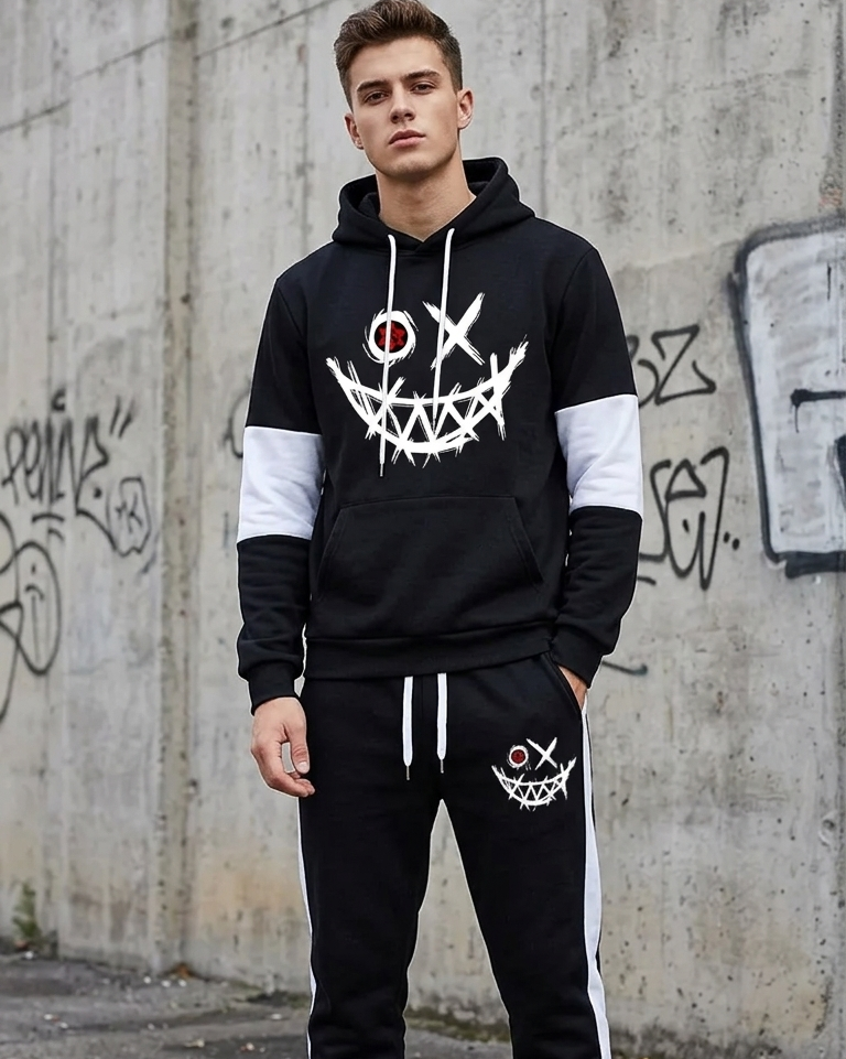 Conjunto Hoodie + Jogger Grunge Face