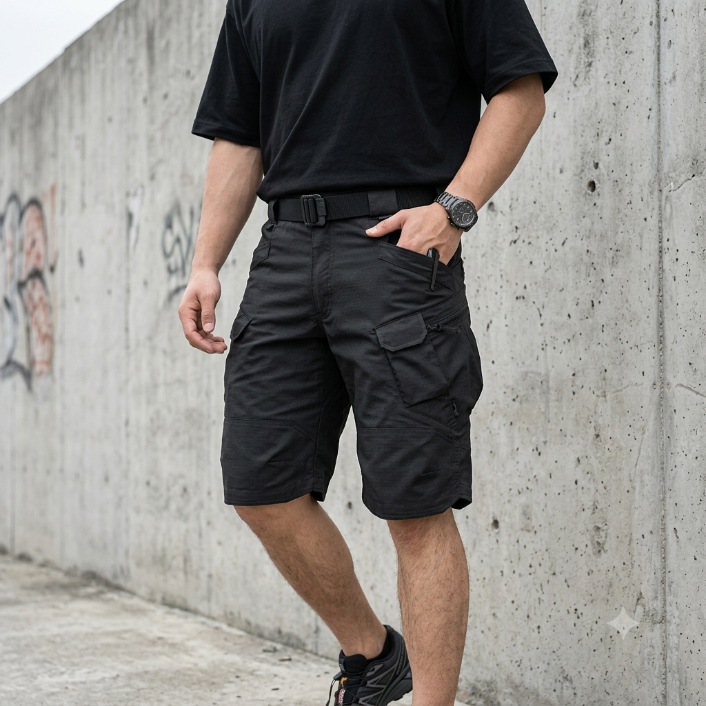 Short Cargo Urbano Estilo Militar