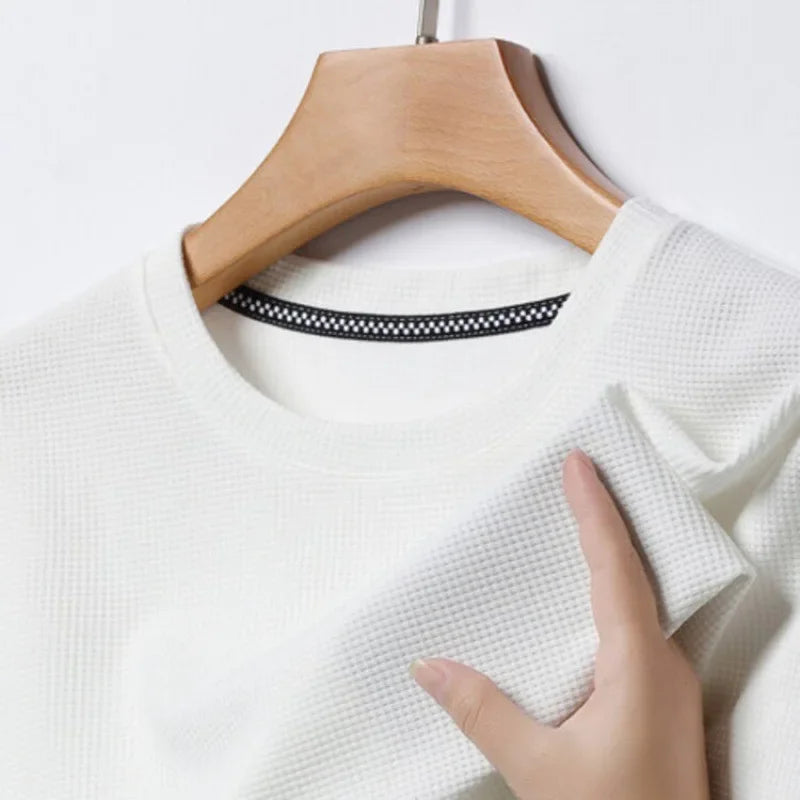 Camiseta Waffle Cuello Redondo