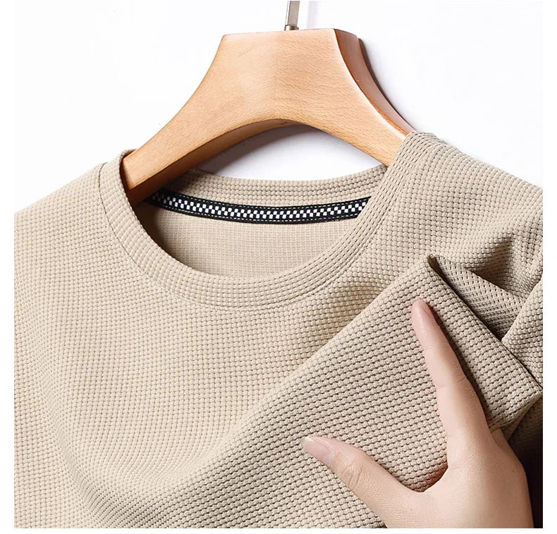 Camiseta Waffle Cuello Redondo