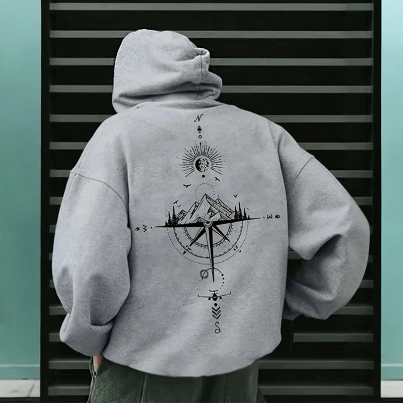 Sudadera Hoodie Brújula Vintage