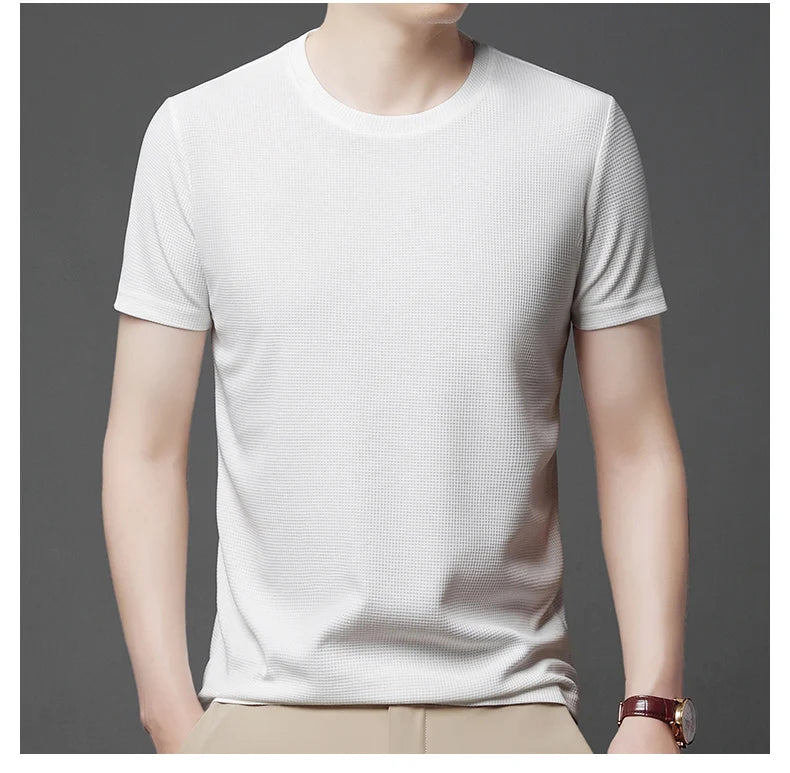 Camiseta Waffle Cuello Redondo
