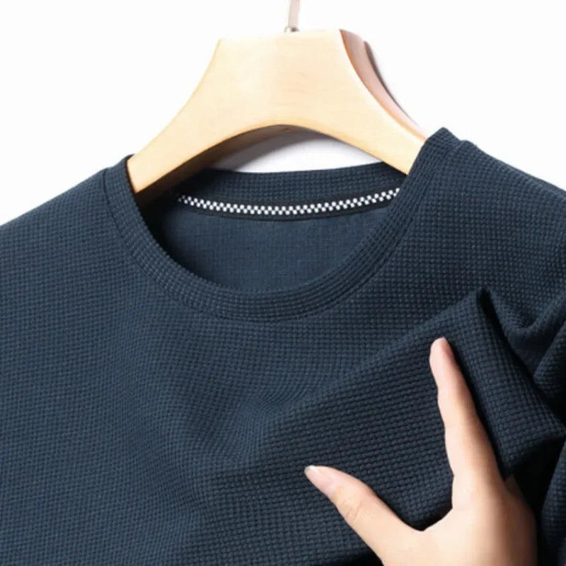Camiseta Waffle Cuello Redondo
