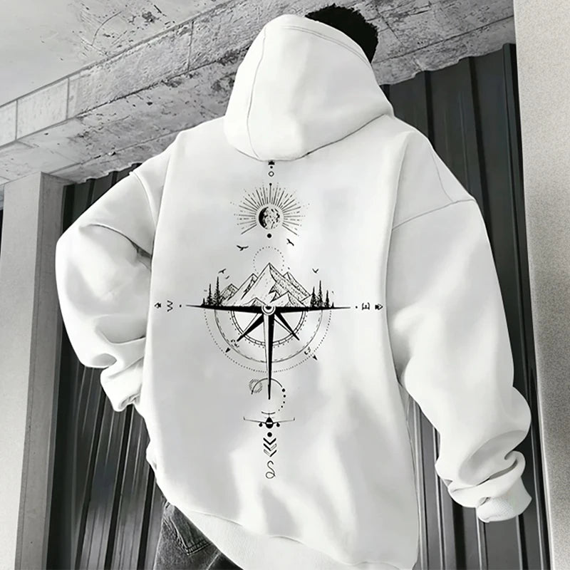 Sudadera Hoodie Brújula Vintage