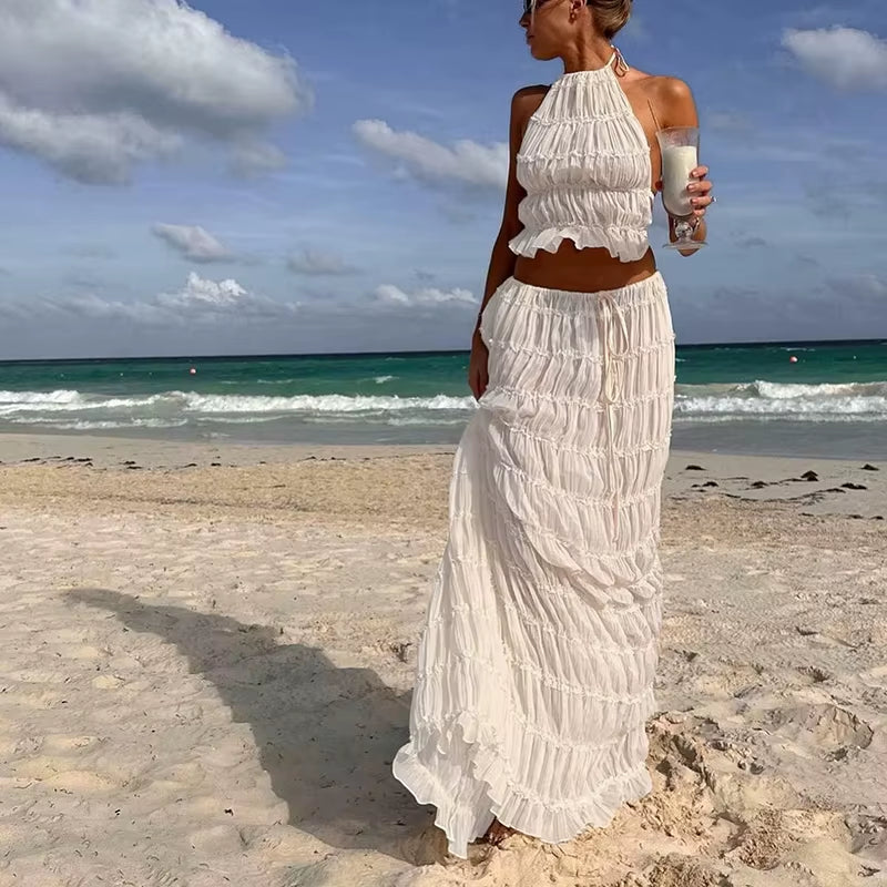 The Aura Ruched Skirt Set